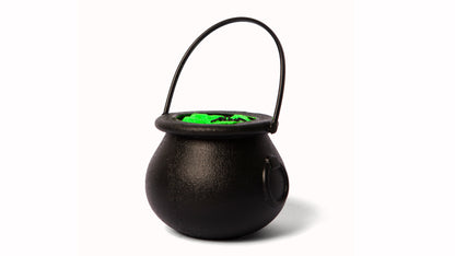 Green halloween bath bomb or bath fizzer with spider toy from top