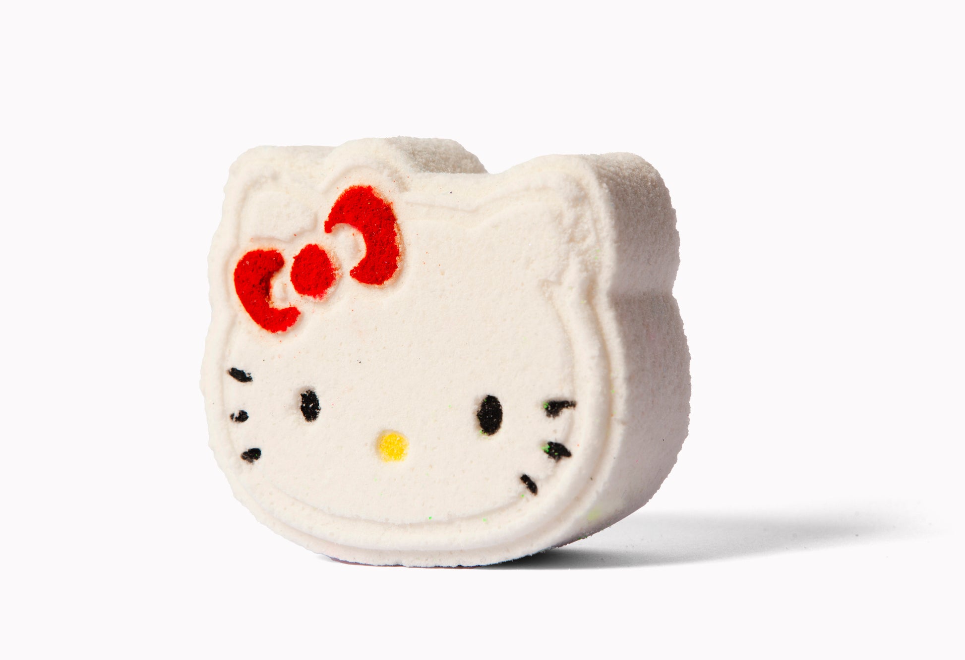 Hello Kitty bath bomb or bath fizzer from the side.